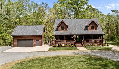 Stunning Log Cabin on 30 Private Acres
