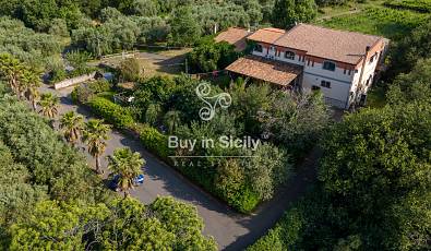  Authentic Sicilian Villa with DOC Vineyard, Olive Grove, and Views of Mount Etna